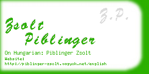 zsolt piblinger business card